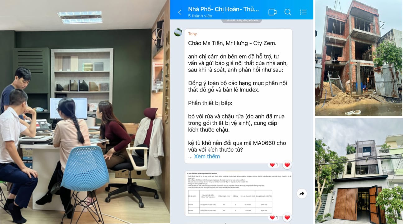 ZEM báo giá thiết kế thi công nội thất minh bạch ngay từ đầu