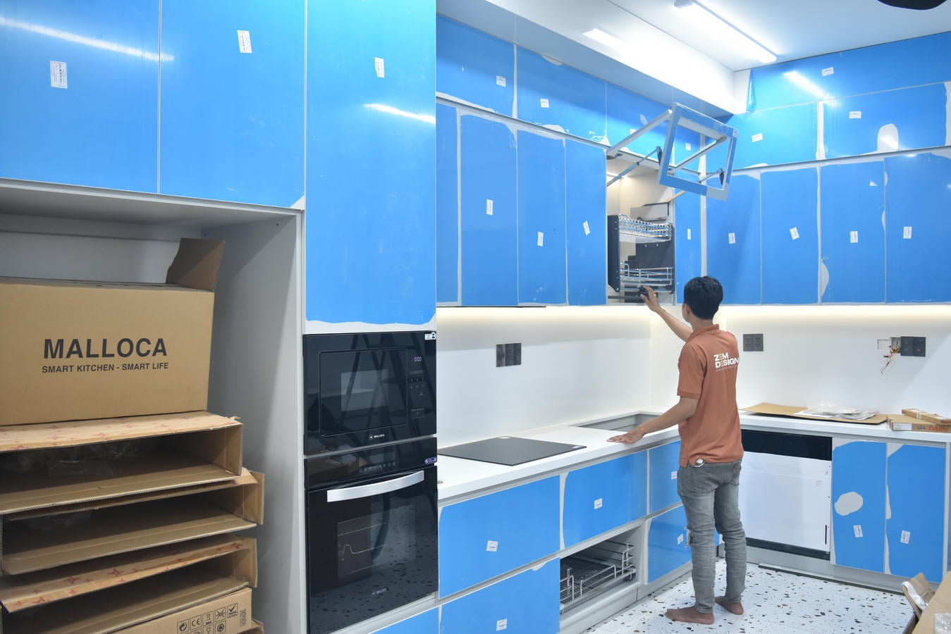 Thi công tủ bếp nhà anh Nam Tân Phú
