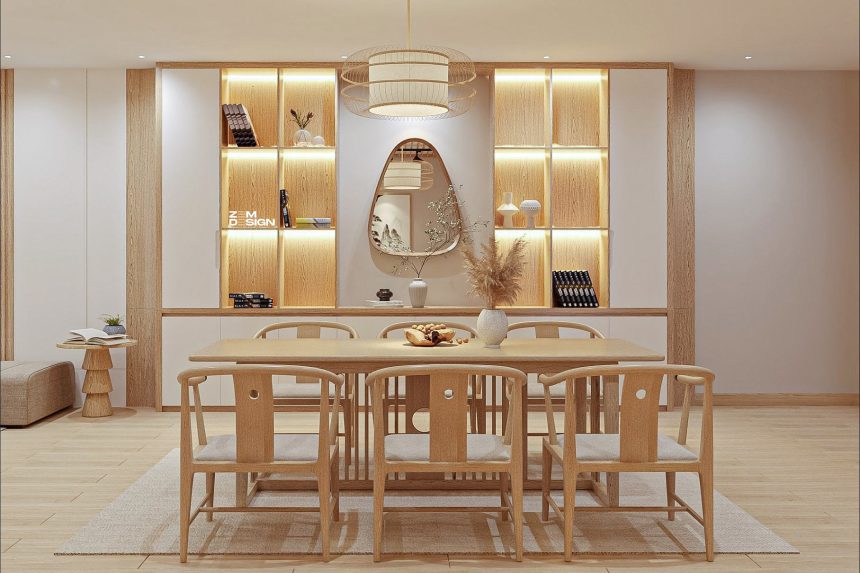 Phòng bếp căn hộ Celadon Tân Phú phong cách Japandi 03