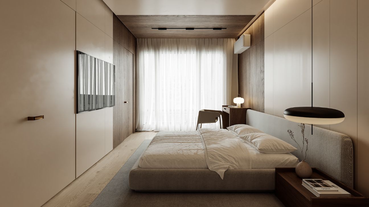 Thiết kế phòng ngủ 18m2 có cửa lớn lấy ánh sáng tự nhiên Thiết kế phòng ngủ 18m2 có cửa lớn lấy ánh sáng tự nhiên