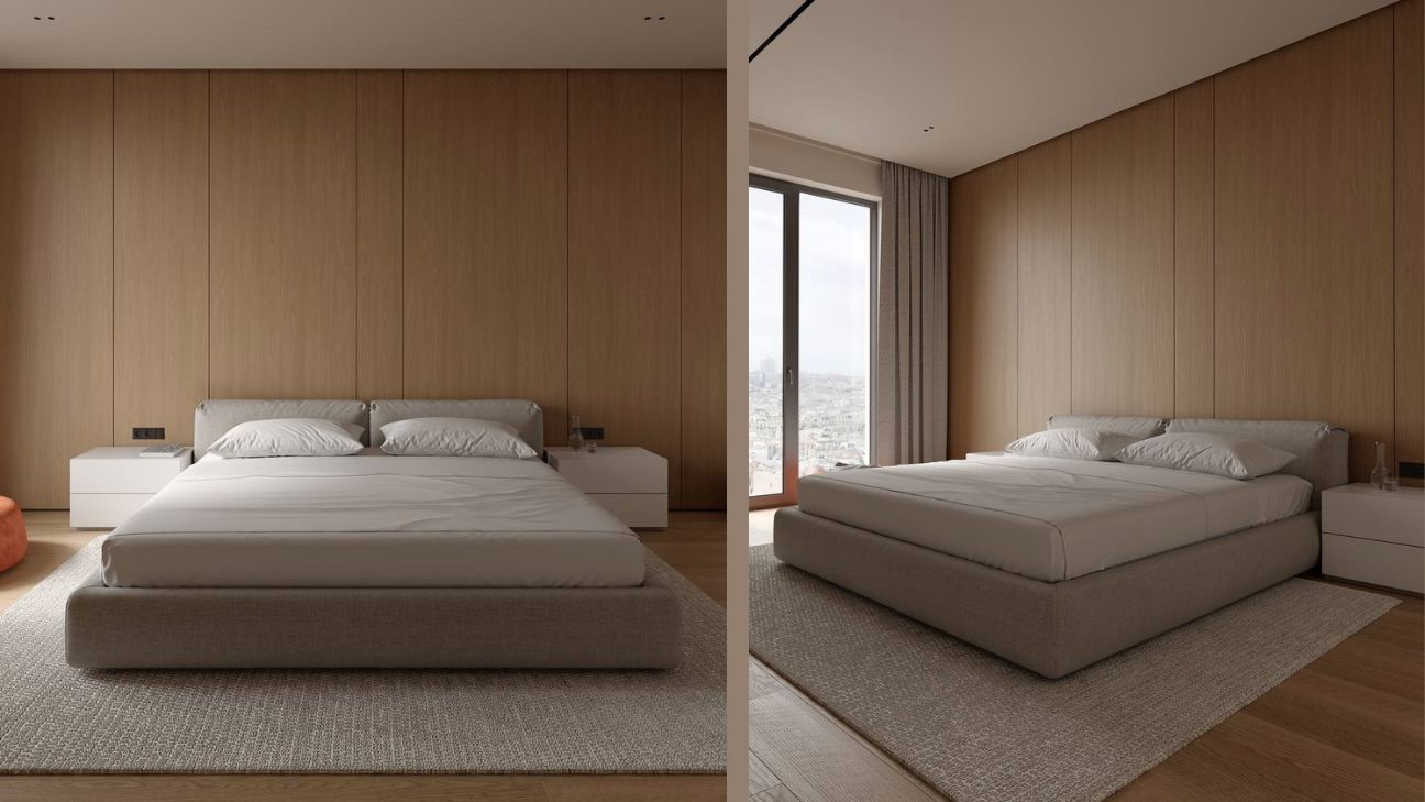 Thiết kế phòng ngủ 18m2 theo phong cách Minimalist Thiết kế phòng ngủ 18m2 theo phong cách Minimalist