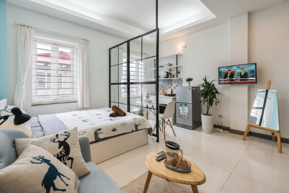 Mẫu thiết kế nội thất căn hộ nhỏ studio