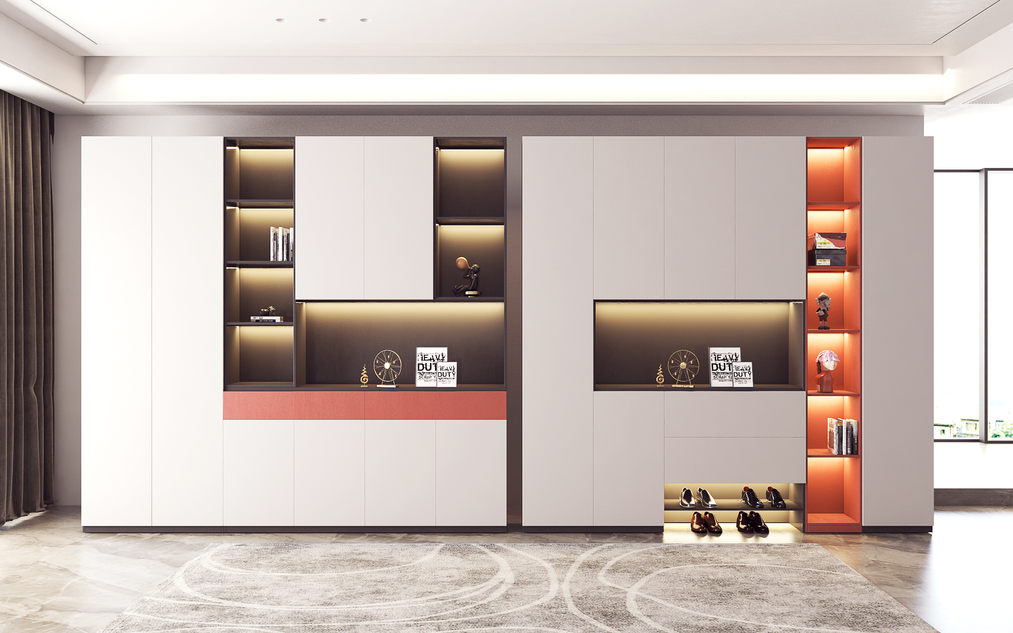 Mẫu thiết kế tủ giày cho chung cư 130m2