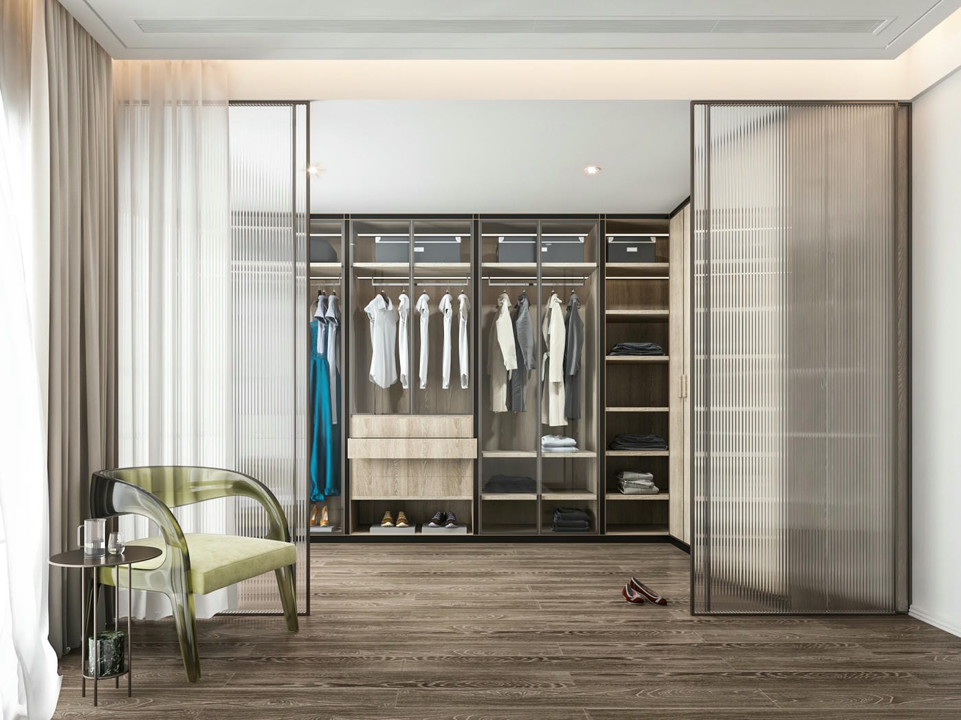Nội thất phòng thay đồ cho nhà 6x13m Nội thất phòng thay đồ cho nhà 6x13m