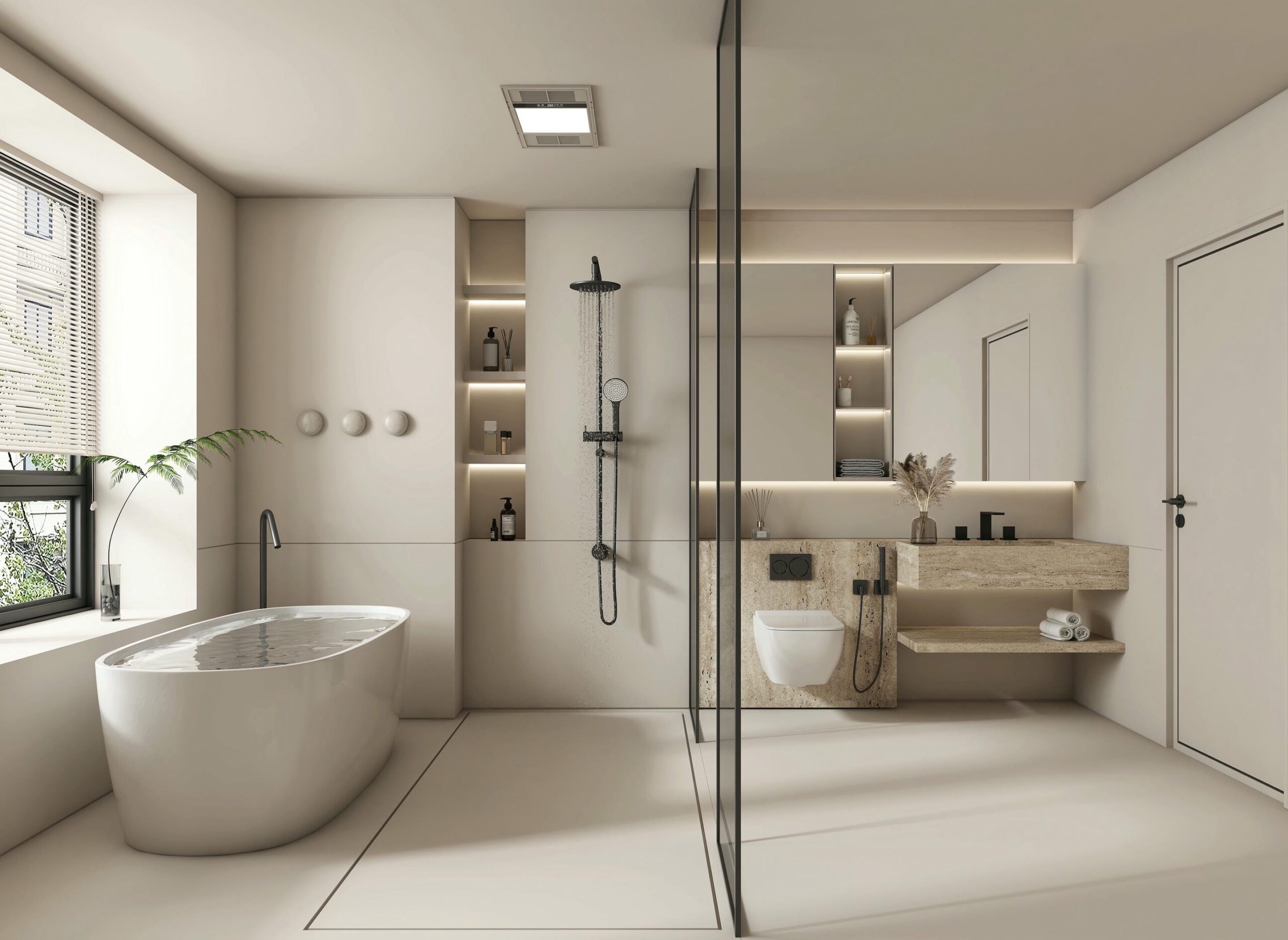 Phòng tắm trong thiết kế nội thất nhà 6x13m Phòng tắm trong thiết kế nội thất nhà 6x13m