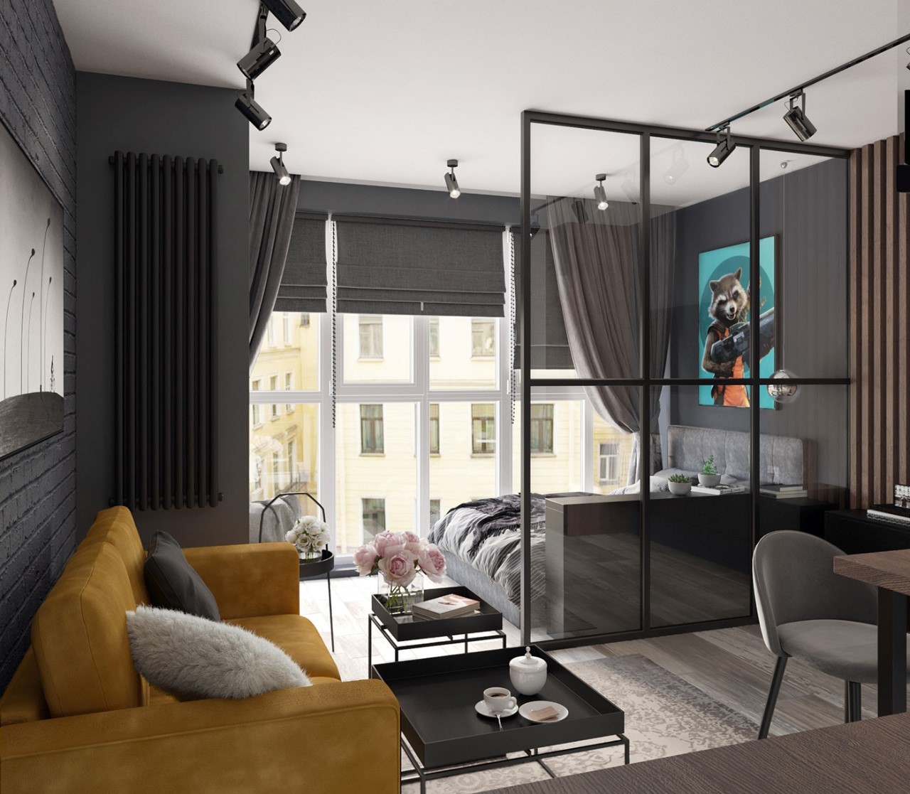 Sắp xếp nội thất căn hộ studio