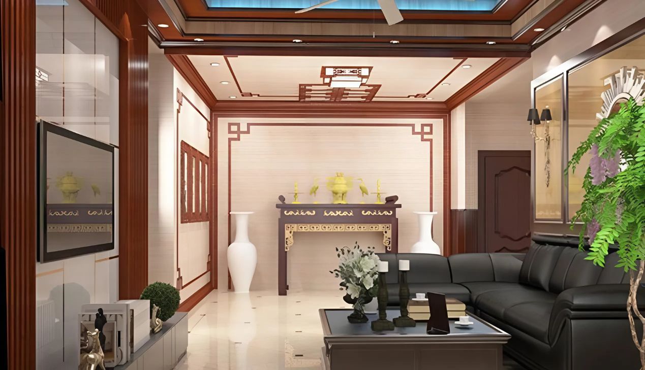 Cách trang trí phòng khách chung cư có bàn thờ Cách trang trí phòng khách chung cư có bàn thờ