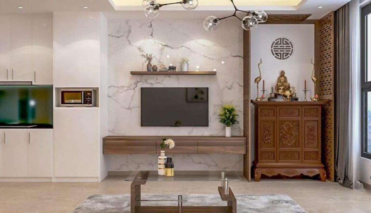 Thiết kế nội thất chung cư có bàn thờ Thiết kế nội thất chung cư có bàn thờ