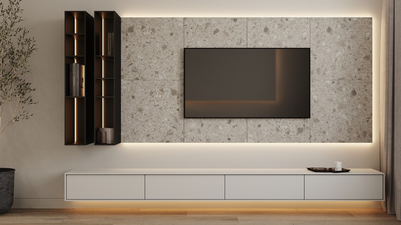 Xu hướng thiết kế kệ TV tối giản cho chung cư hiện đại