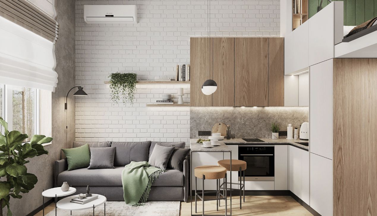 Bếp nhỏ tối giản dành cho căn hộ mini Bếp nhỏ tối giản dành cho căn hộ mini