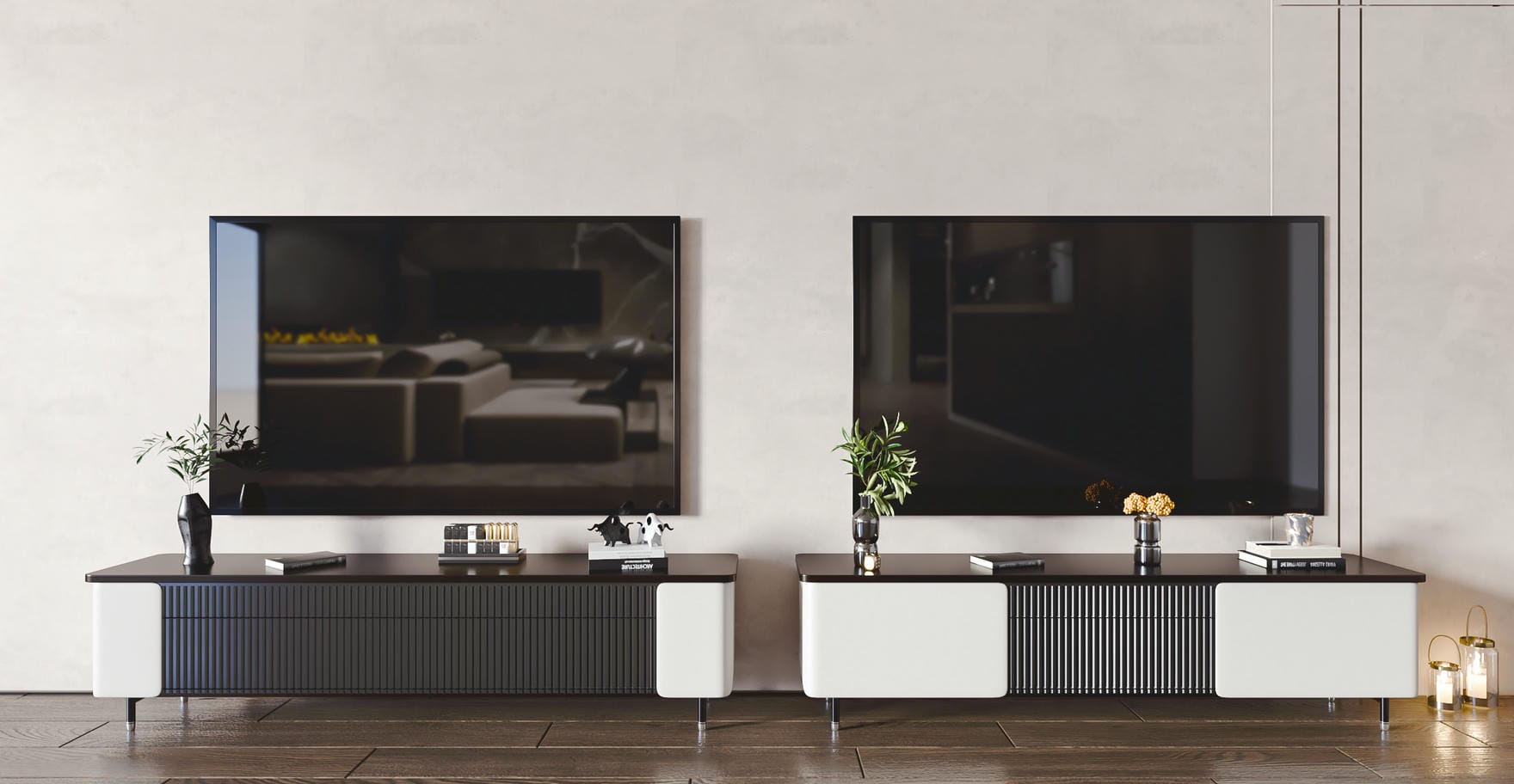 Mẫu nội thất kệ tv cho nhà nhà 5m