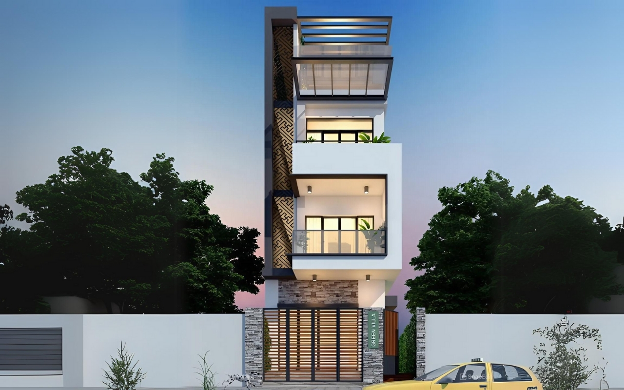 Thiết kế nội thất nhà 4 tầng sang trọng