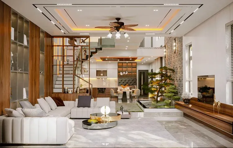 Thiết kế nội thất phòng khách nhà 5m Thiết kế nội thất phòng khách nhà 5m
