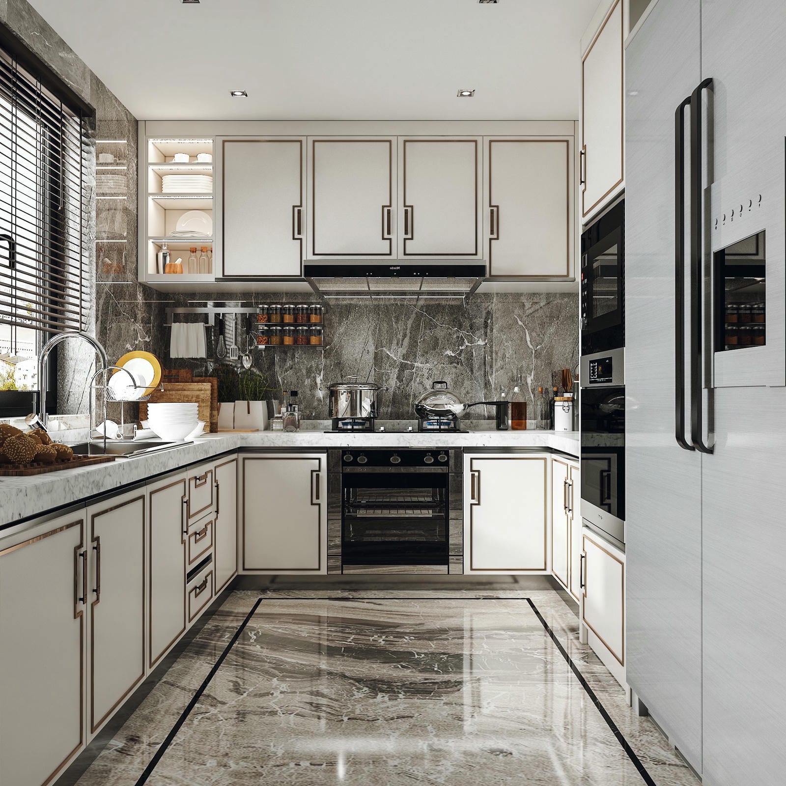 Thiết kế phòng bếp cho nhà ống 60m2