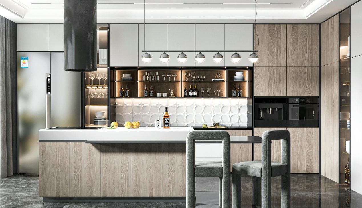 Bếp 20m2 có đảo bếp Bếp 20m2 có đảo bếp