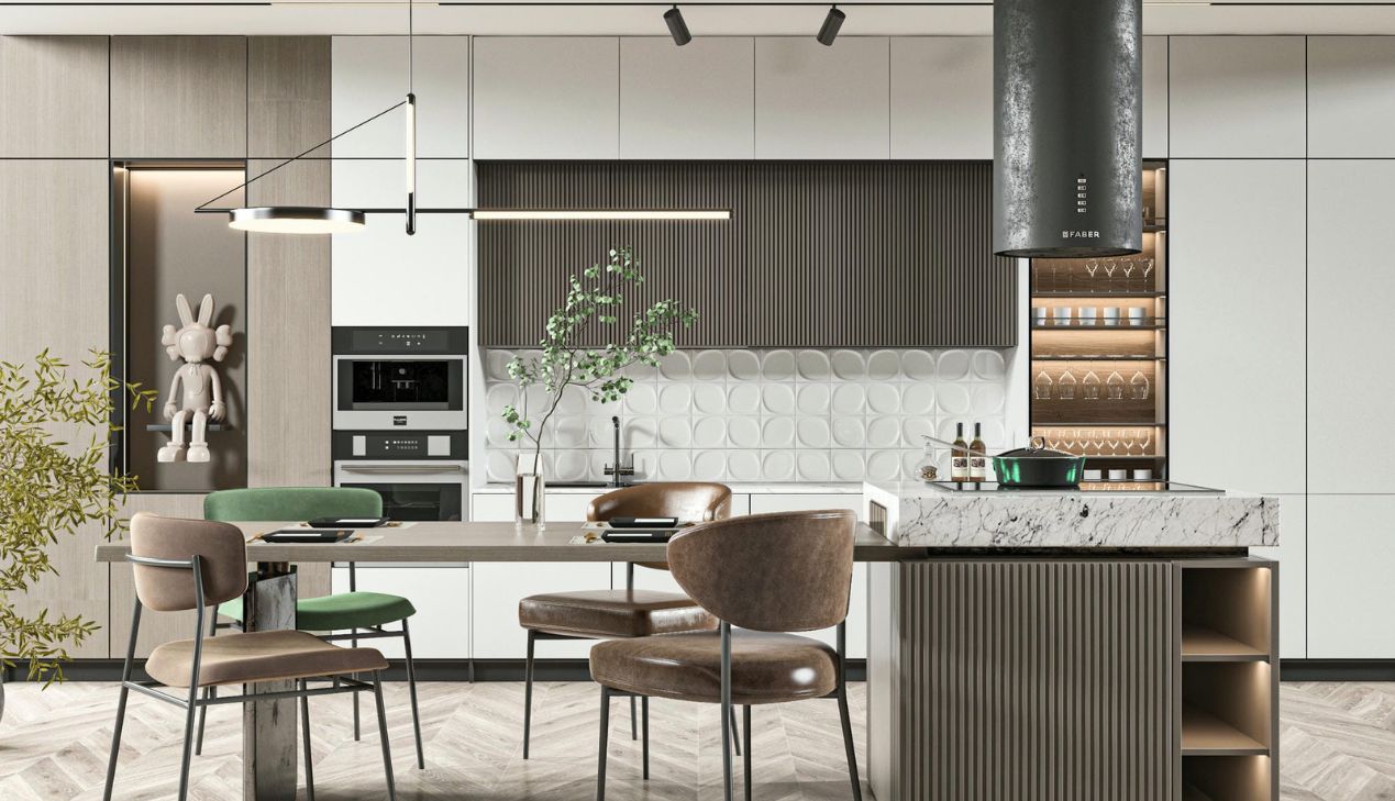 Bếp 20m2 kết hợp phòng ăn Bếp 20m2 kết hợp phòng ăn