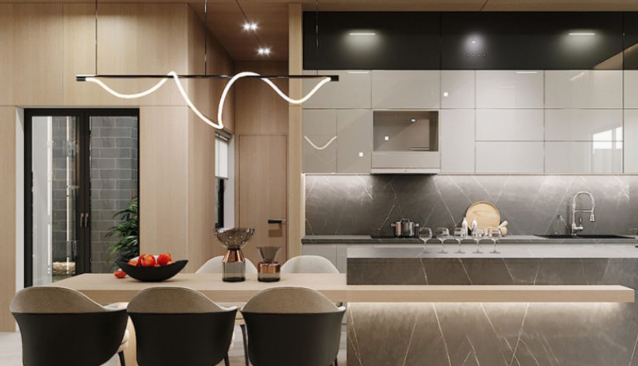 Bếp đẹp 20m2 phong cách châu Âu Bếp đẹp 20m2 phong cách châu Âu