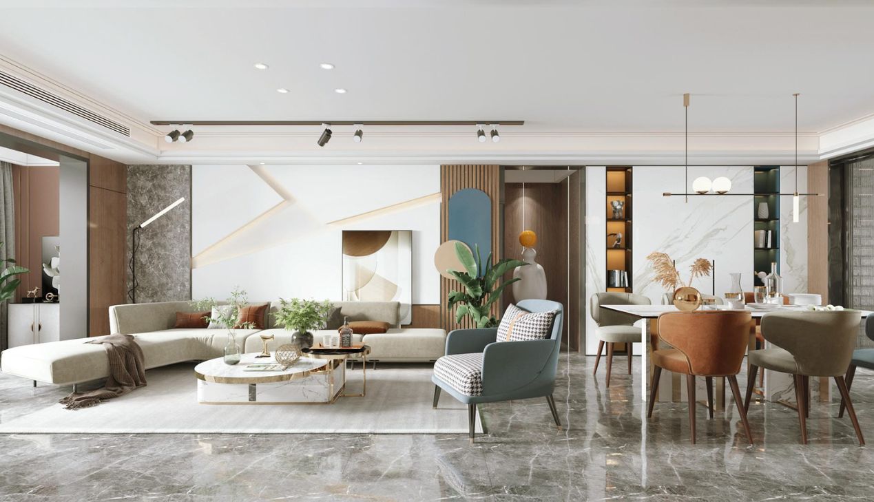 Bố trí phòng khách liền bếp