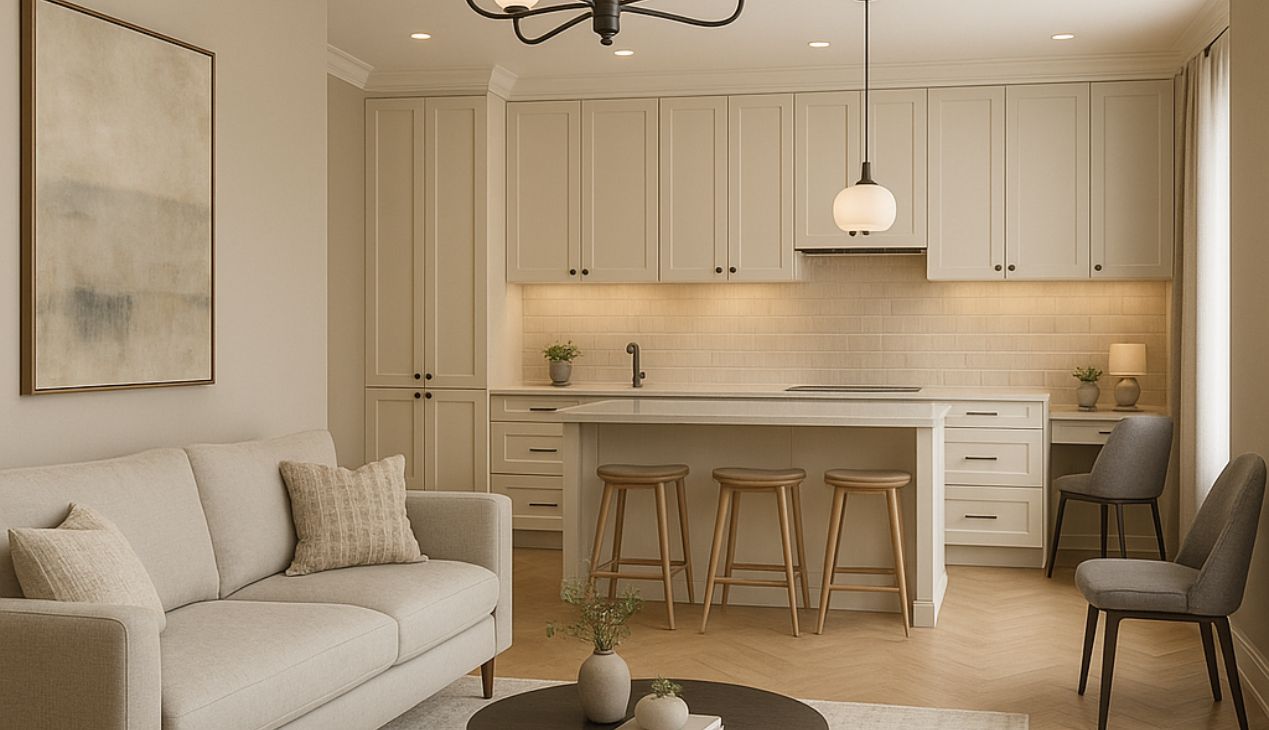 Cách sắp xếp phòng khách liền bếp 40m2 Cách sắp xếp phòng khách liền bếp 40m2
