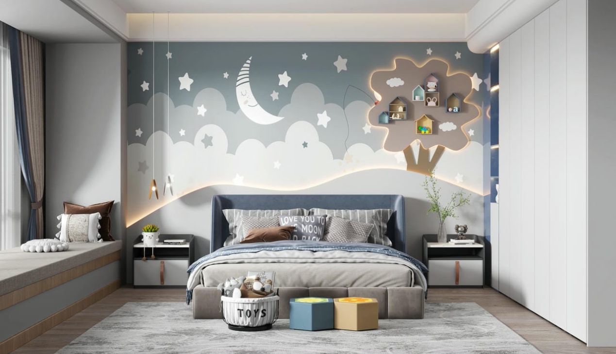 Decor Phòng Ngủ Màu Xanh Dương