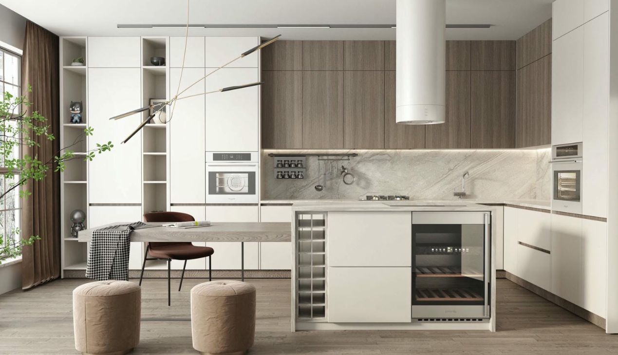 Gợi ý phối màu bếp 20m2 Gợi ý phối màu bếp 20m2