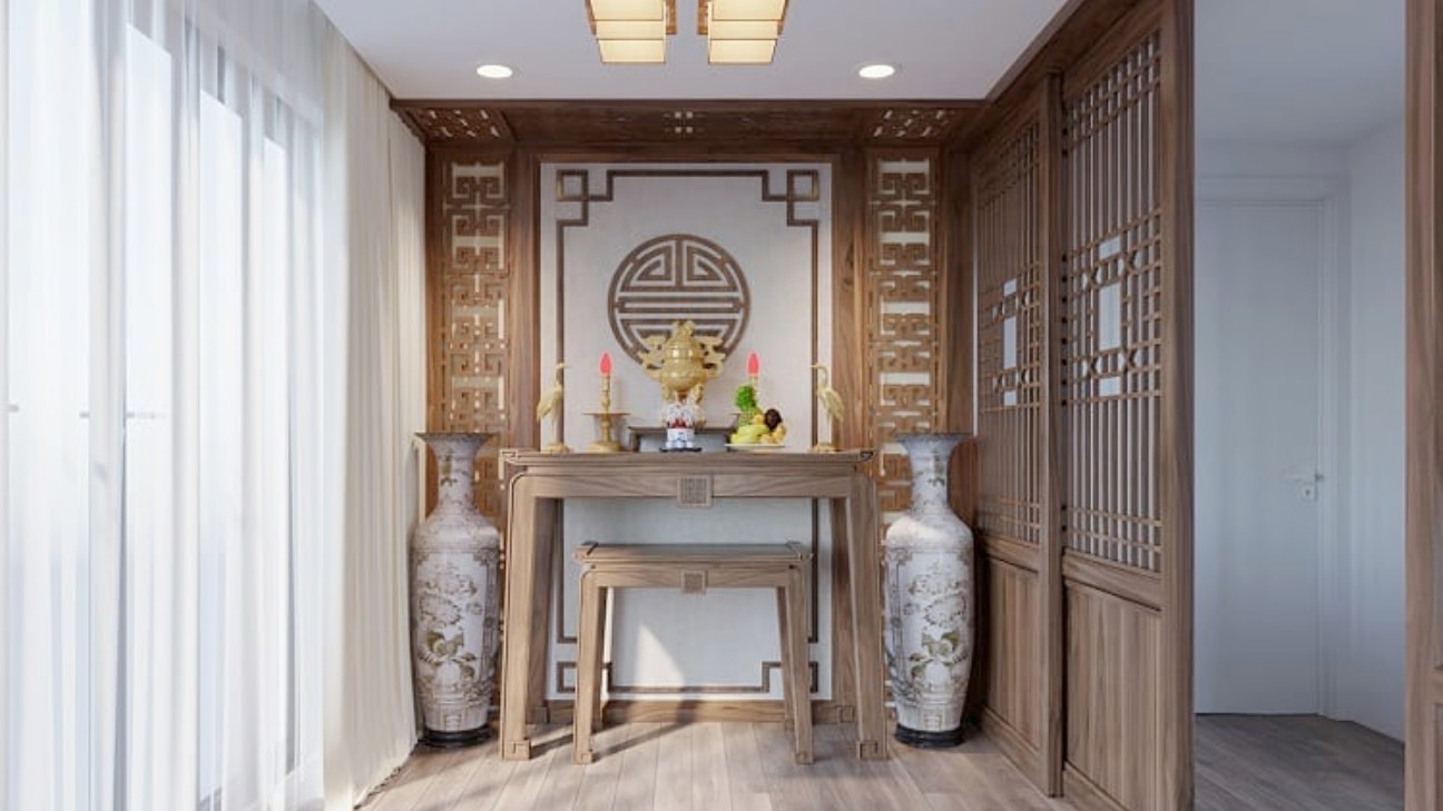 Kích thước bàn thờ phù hợp với phòng khách nhà ống Kích thước bàn thờ phù hợp với phòng khách nhà ống