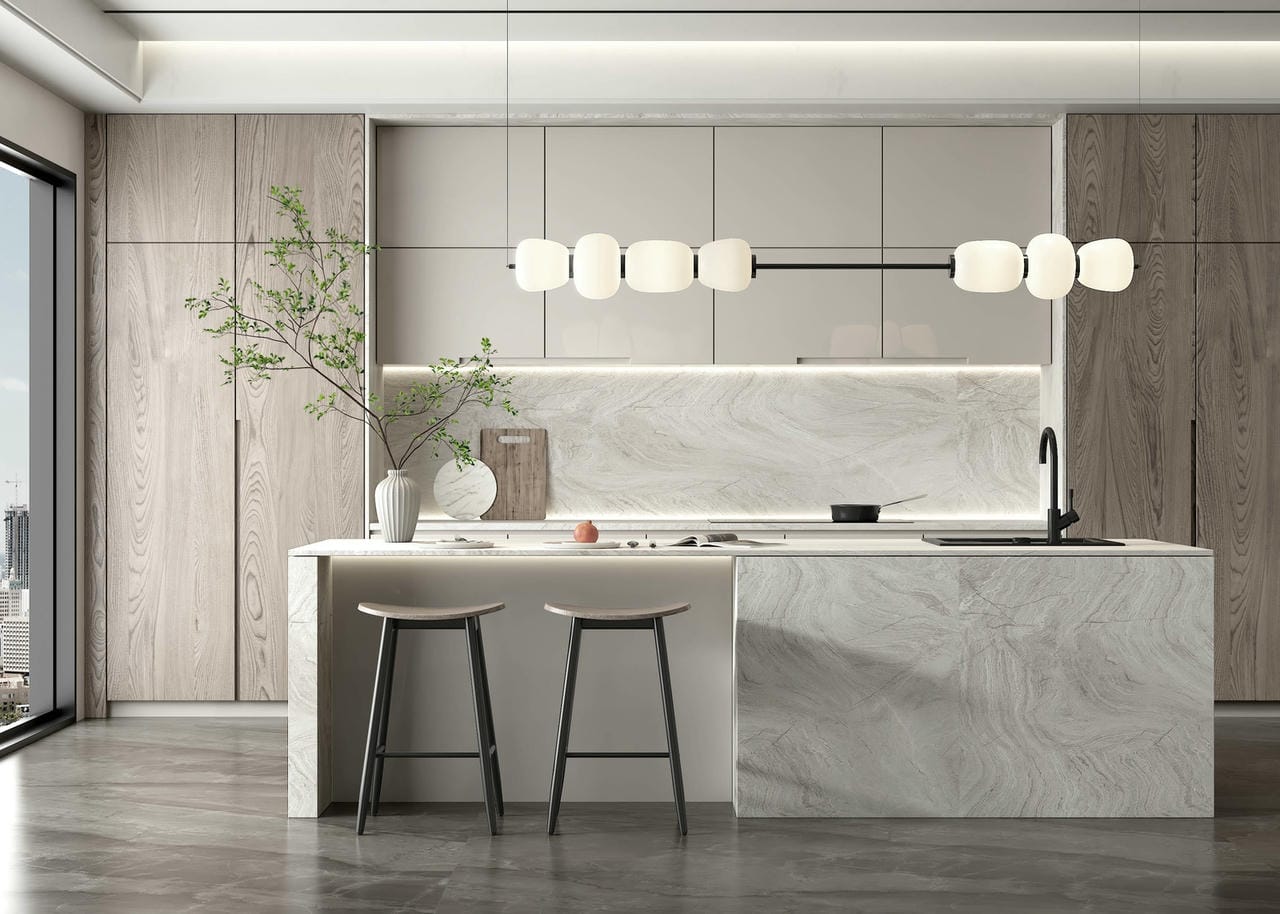 Mẫu bàn đảo bếp cho nhà nhỏ