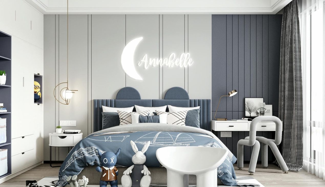 Mẫu Decor Phòng Ngủ Xanh Dương