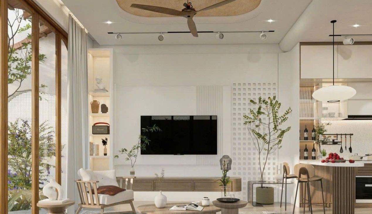 Nhà ống phòng khách liên thông bếp Nhà ống phòng khách liên thông bếp