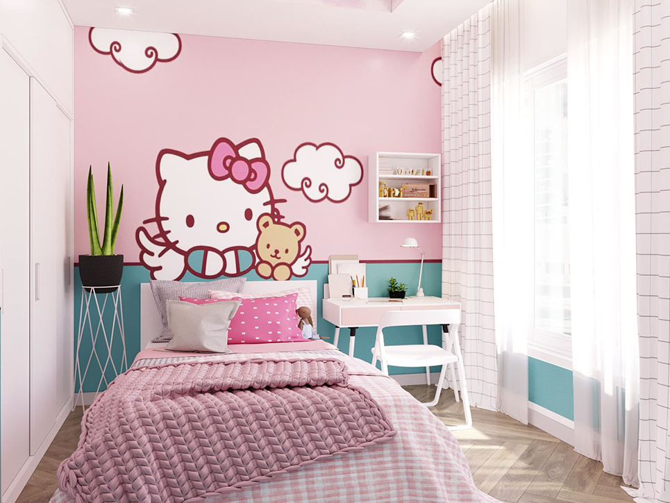 Phòng Ngủ Bé Gái Diện Tích Nhỏ 15m2 Đẹp Phòng Ngủ Bé Gái Diện Tích Nhỏ 15m2 Đẹp