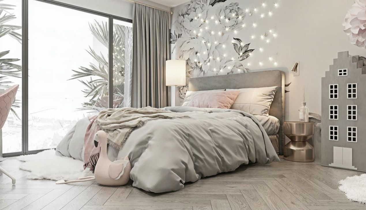 Phòng Ngủ Hiện Đại Màu Trắng