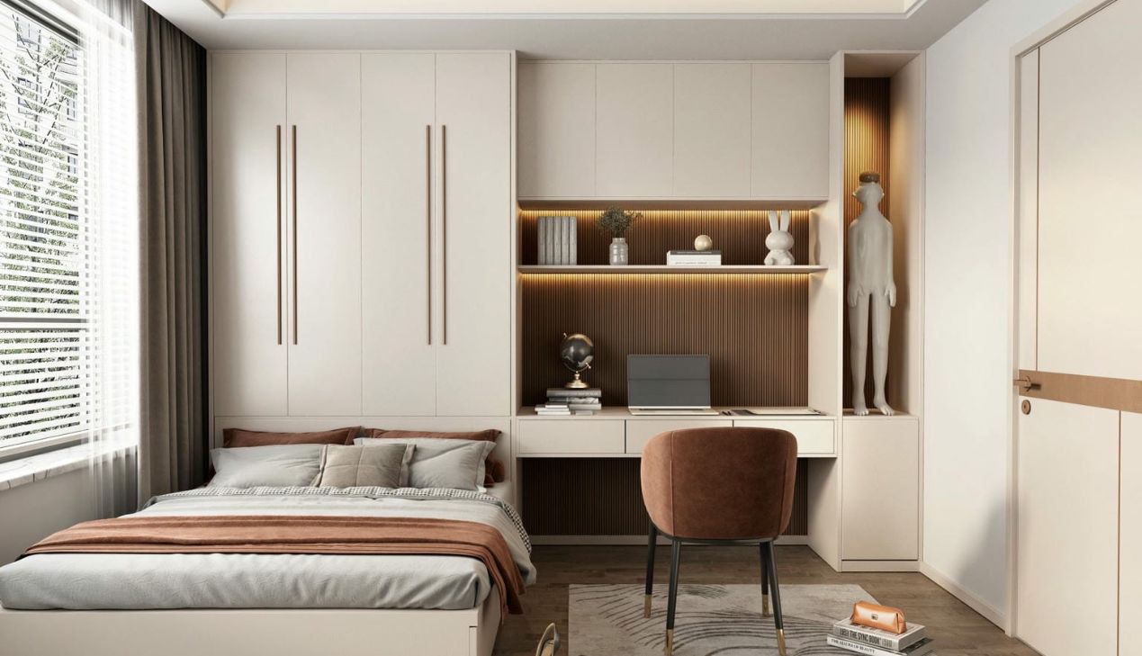 Mẫu phòng ngủ và làm việc đẹp với phong cách hiện đại Mẫu phòng ngủ và làm việc đẹp với phong cách hiện đại