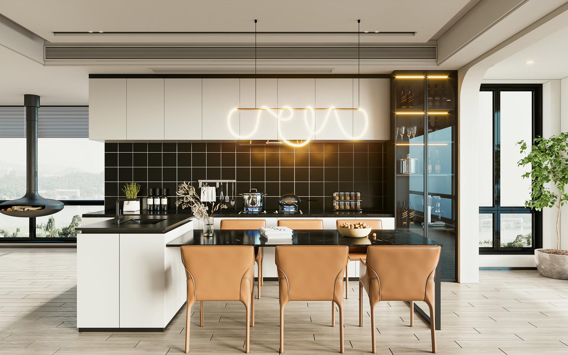 Thiết kế bàn đảo bếp đẹp