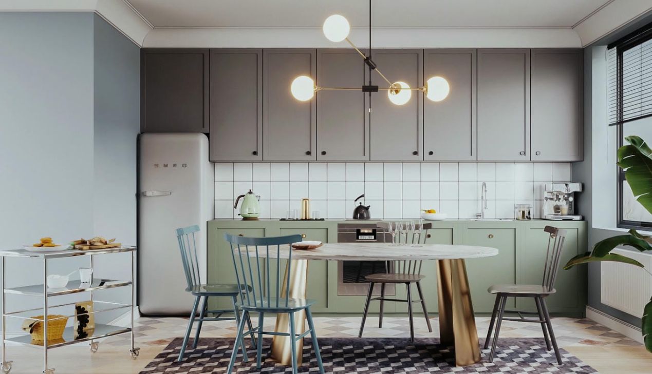 Thiết kế bếp tân cổ điển 20m2 Thiết kế bếp tân cổ điển 20m2