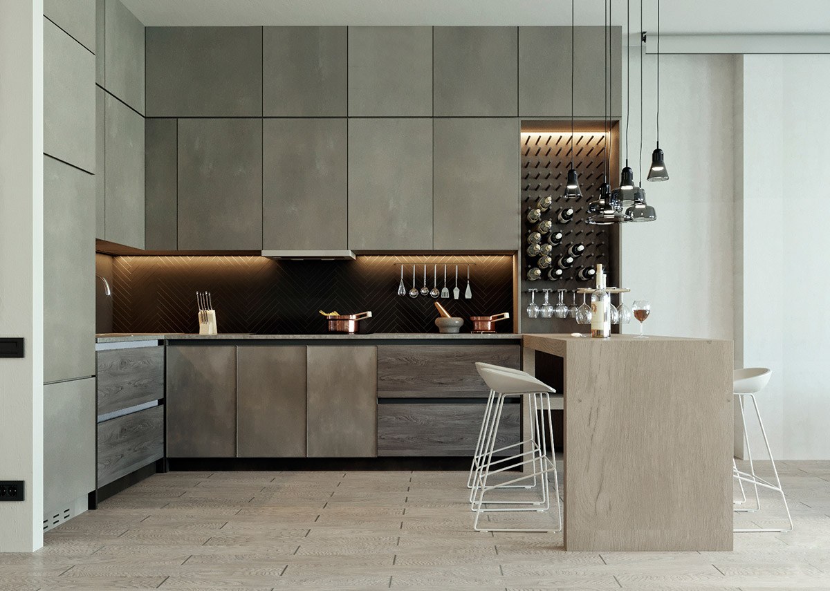 Thiết kế phòng bếp 12m2 Thiết kế phòng bếp 12m2