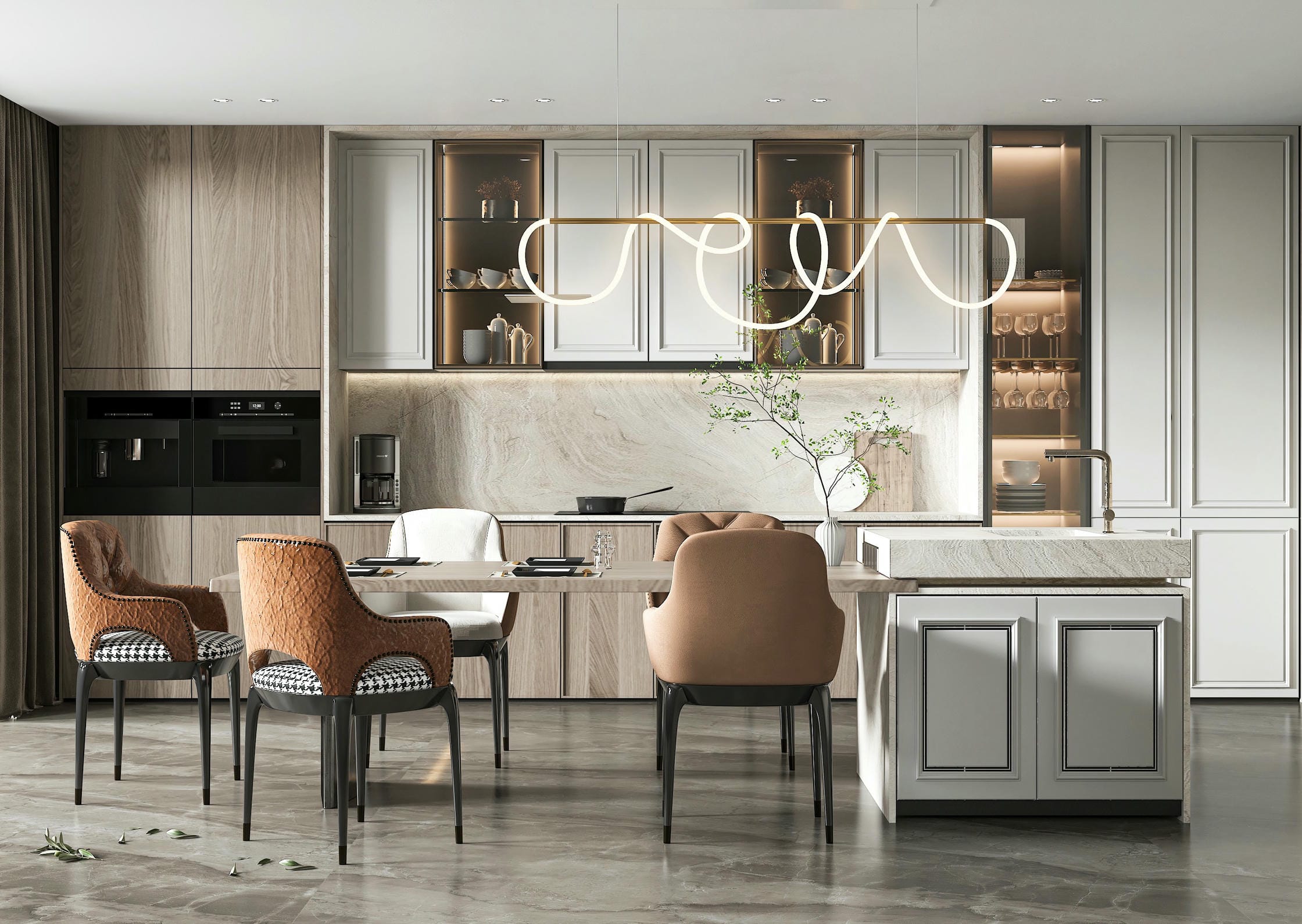 Thiết kế phòng bếp hiện đại tối ưu diện tích Thiết kế phòng bếp hiện đại tối ưu diện tích