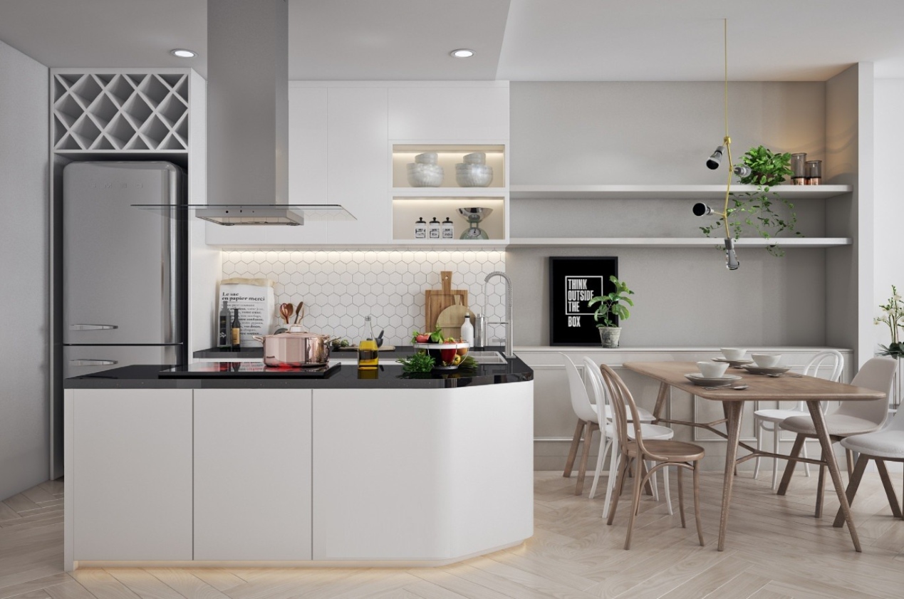Thiết kế phòng bếp nhà 25m2 tiện nghi Thiết kế phòng bếp nhà 25m2 tiện nghi