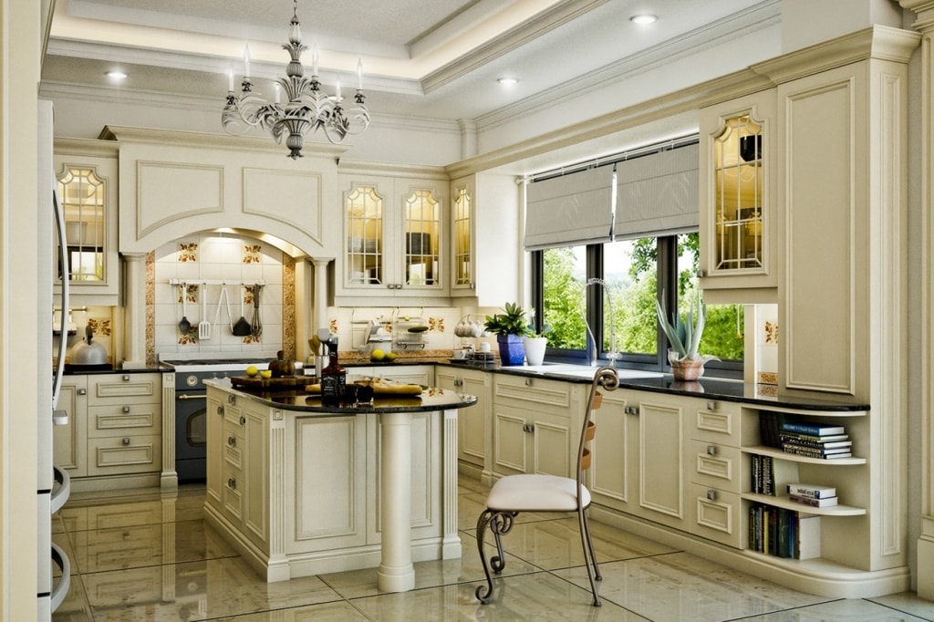 Thiết kế phòng bếp tân cổ điển