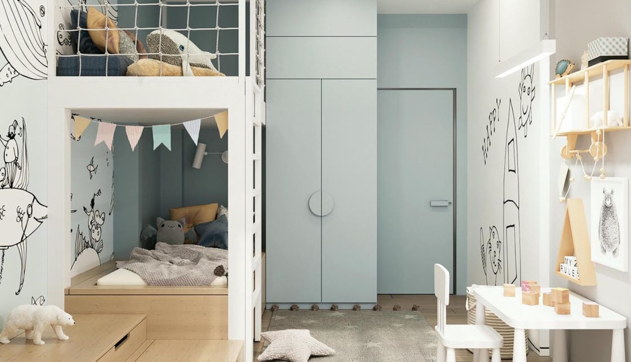 Thiết kế phòng ngủ cho 2 bé trai Thiết kế phòng ngủ cho 2 bé trai