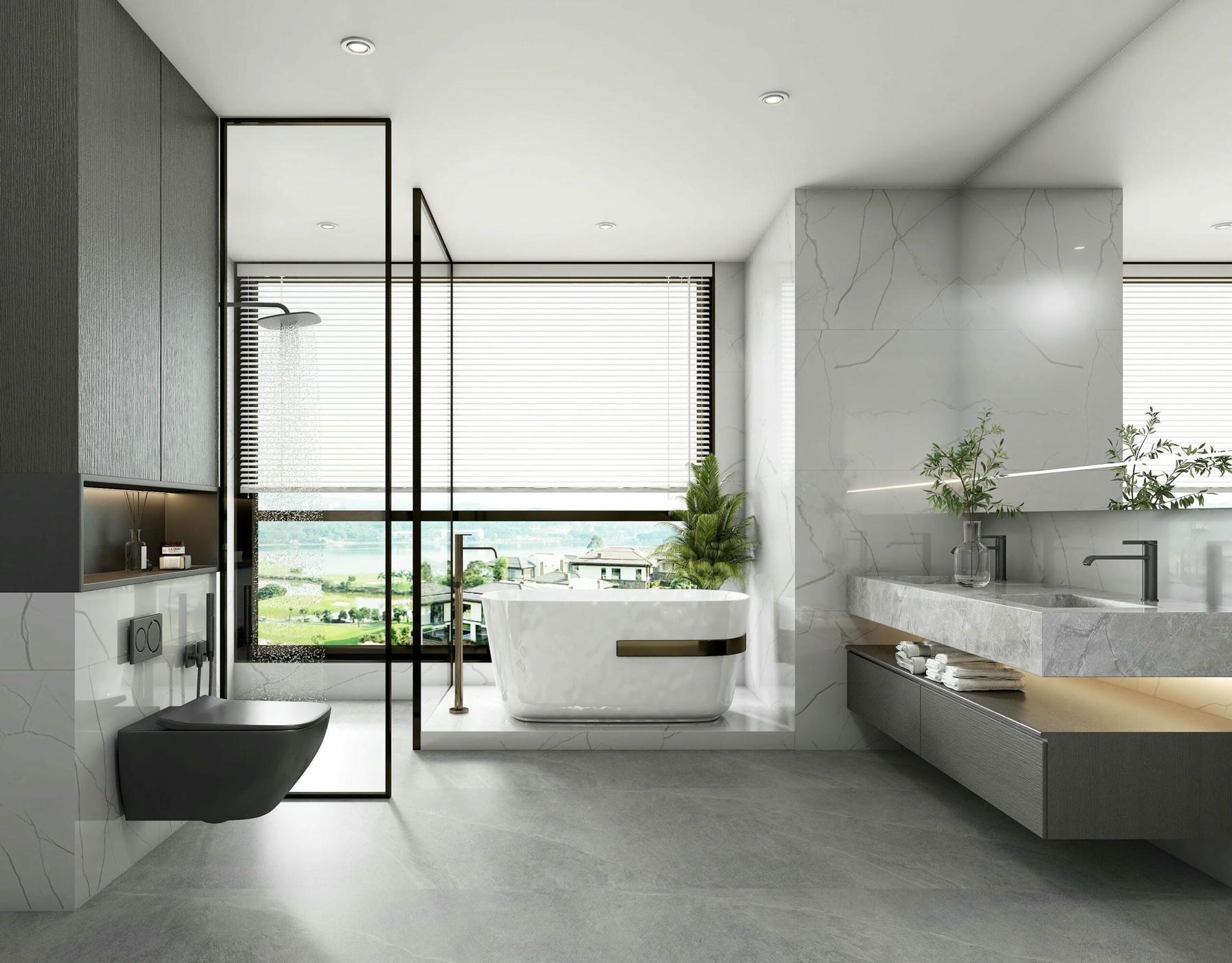 Thiết kế phòng tắm lớn