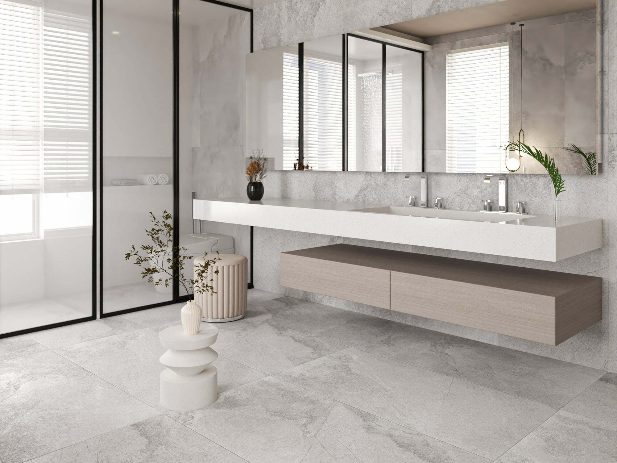 Thiết kế phòng tắm master nhà phố