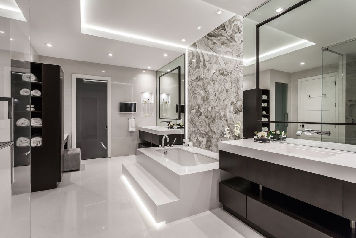 Thiết kế phòng thay đồ có phòng tắm cho vợ chồng Thiết kế phòng thay đồ có phòng tắm cho vợ chồng