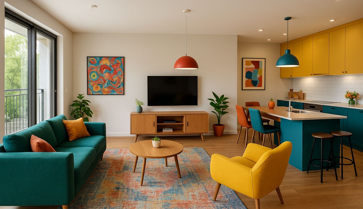 Trang trí phòng khách liền bếp 30m2 Trang trí phòng khách liền bếp 30m2