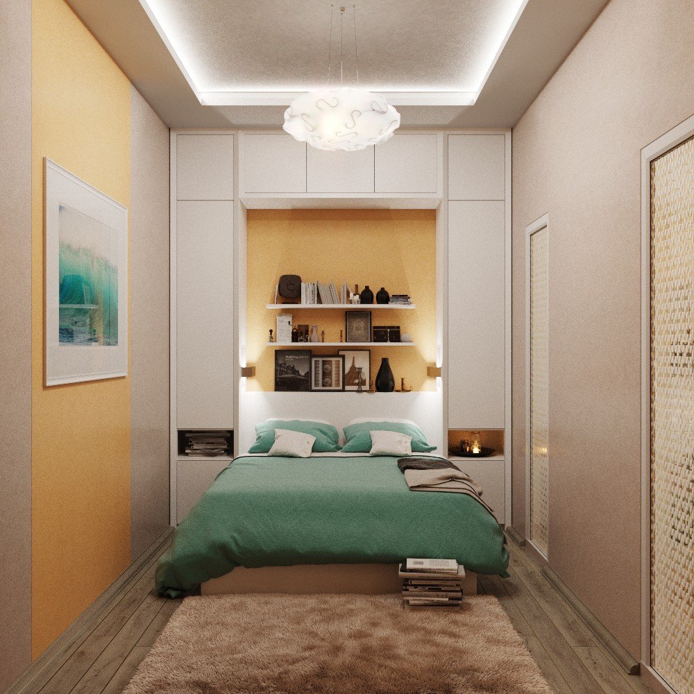 Trang trí phòng ngủ nhỏ không có cửa sổ nhưng vẫn sáng sủa Trang trí phòng ngủ nhỏ không có cửa sổ nhưng vẫn sáng sủa