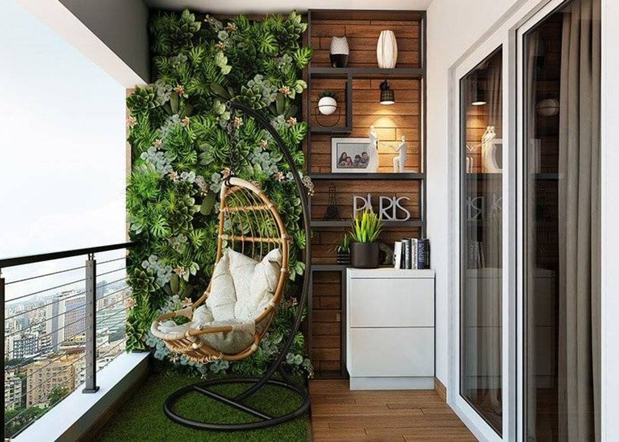 Bố trí nội thất hợp lý làm cho ban công đẹp hơn