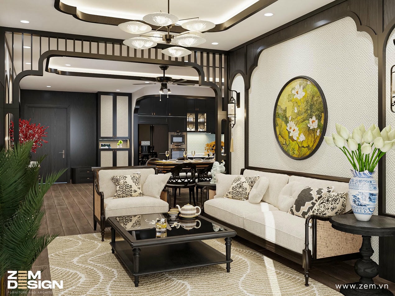 Lựa chọn kích thước lam gỗ phòng khách làm vách ngăn với phòng bếp Lựa chọn kích thước lam gỗ phòng khách làm vách ngăn với phòng bếp