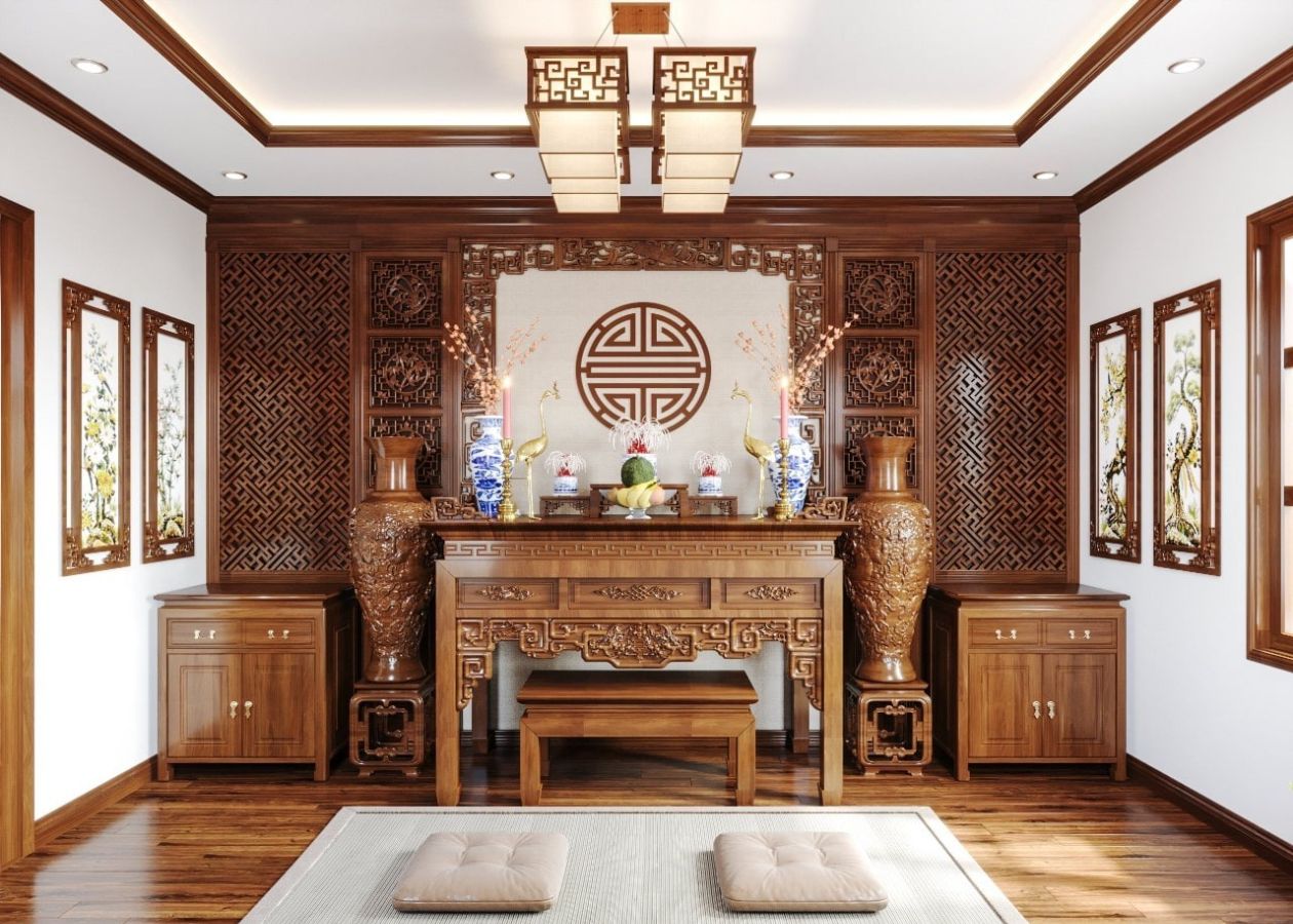 Mẫu kích thước chuẩn bàn thờ đứng