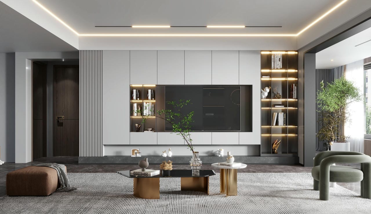 Tạo điểm nhấn cho không gian phòng khách với gỗ MDF phủ laminate Tạo điểm nhấn cho không gian phòng khách với gỗ MDF phủ laminate