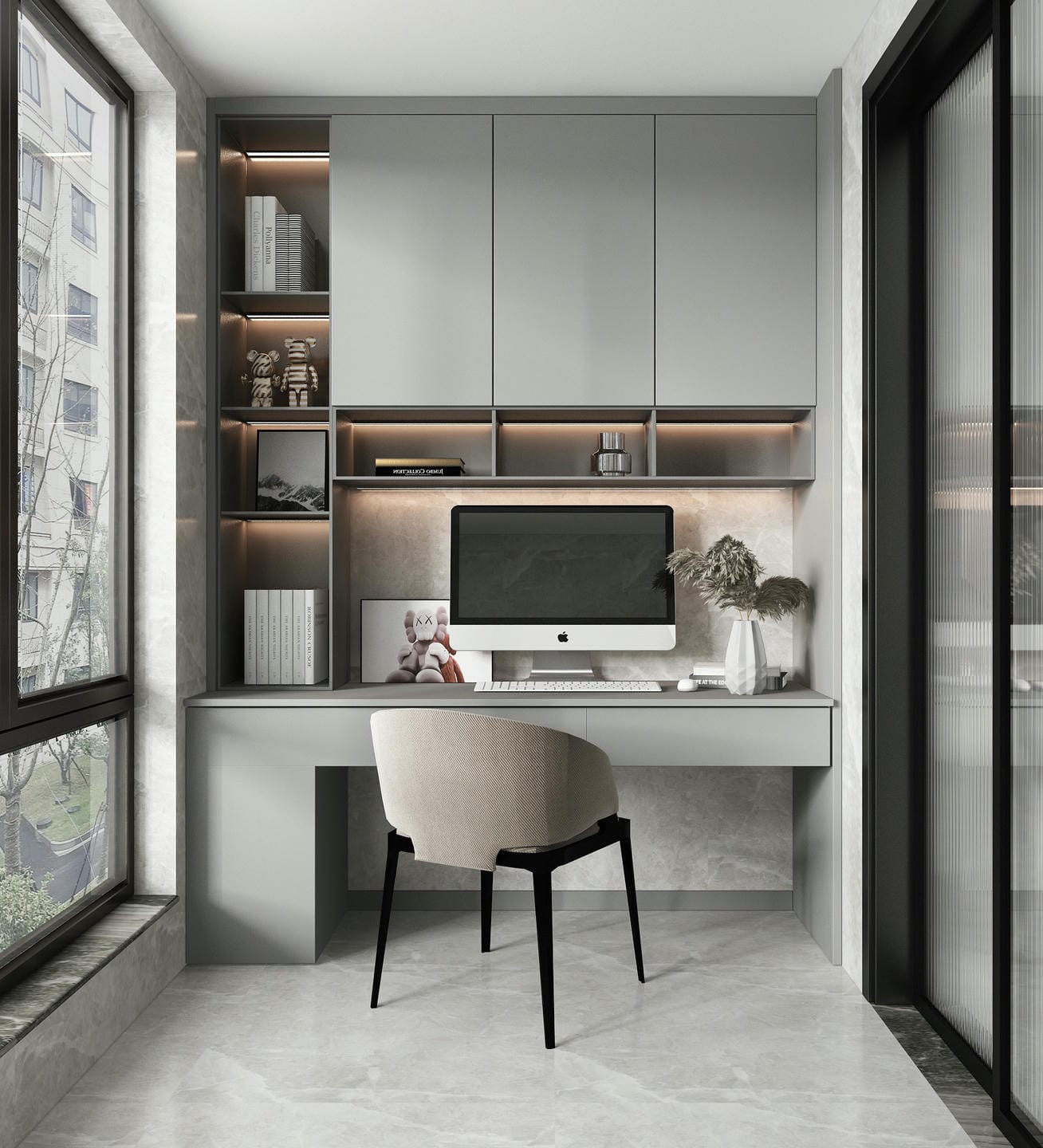 Thiết kế nội thất không gian làm việc với gỗ MDF phủ laminate Thiết kế nội thất không gian làm việc với gỗ MDF phủ laminate
