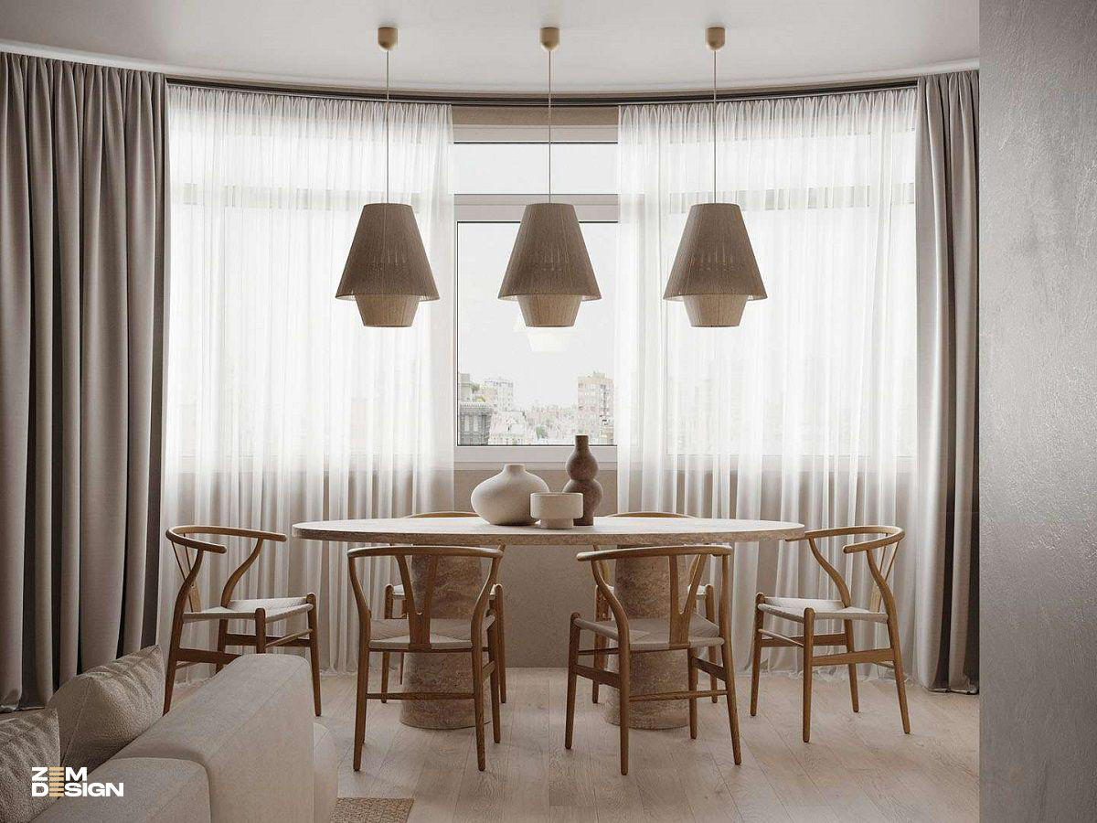 Thiết kế phòng khách theo phong cách Scandinavian có trên web thiết kế nội thất ZEM Design